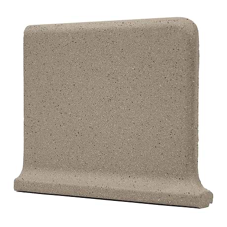Elemental Gray 6x8 Ceramic Quarry Tile Cove Base Left Outside Corner (14 per box)
