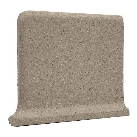 Elemental Gray 6x8 Ceramic Quarry Tile Cove Base Right Outside Corner (14 per box)
