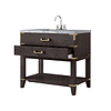 Calico Brown Oak 36" Single Vanity with Carrara Marble Top