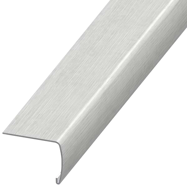 Fleetwood Silver 2x1.5x94" VersaEdge Xtra Tall Stair Nose by Versatrim