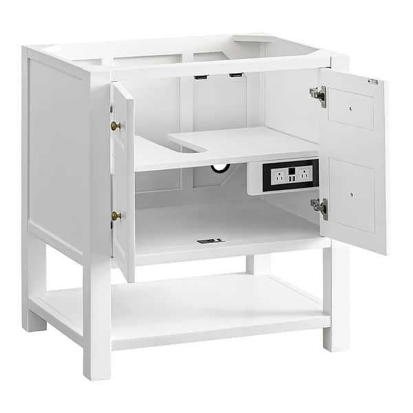 James Martin Vanities Breckenridge Bright White 30" Single Vanity without Top