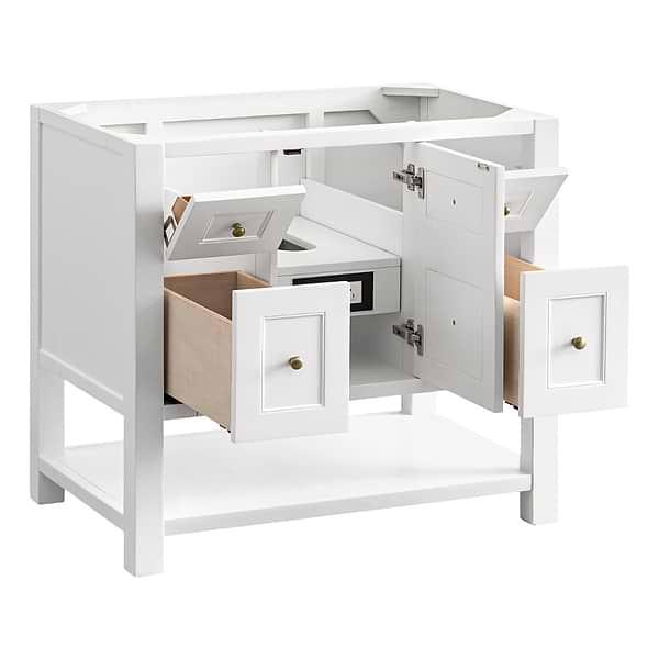 James Martin Vanities Breckenridge Bright White 36" Single Vanity without Top
