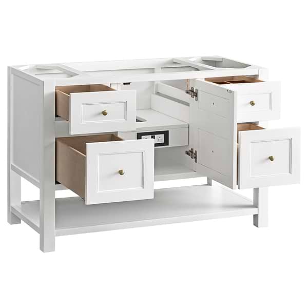 James Martin Vanities Breckenridge Bright White 48" Single Vanity without Top