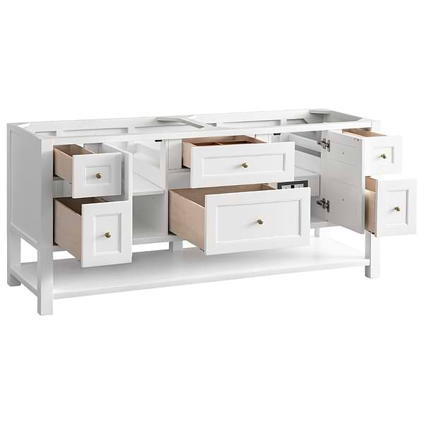 James Martin Vanities Breckenridge Bright White 72" Double Vanity without Top