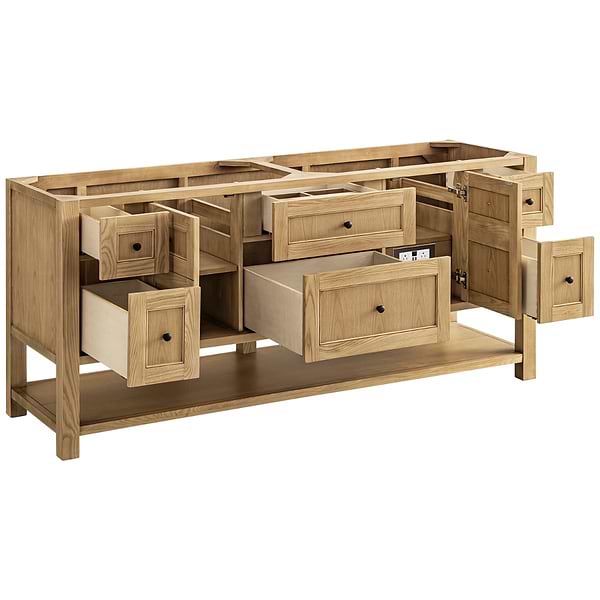 James Martin Vanities Breckenridge Light Natural Oak 72" Double Vanity without Top