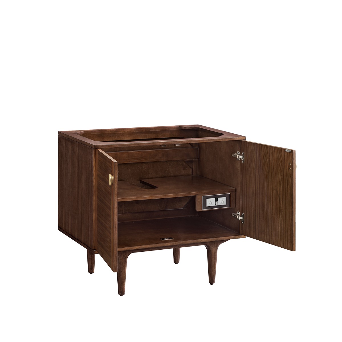 James Martin Vanities Amberly Mid-Century Walnut 36" Single Vanity without Top