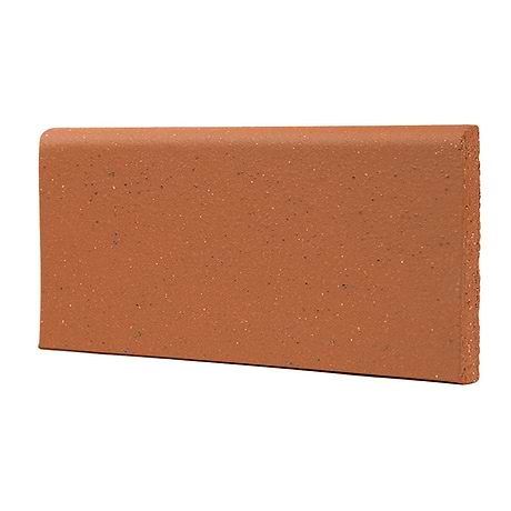 Elemental Red 4x8 Ceramic Quarry Tile Bullnose (12 per box)