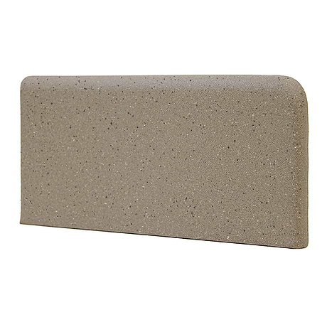 Elemental Gray 4x8 Ceramic Quarry Tile Left Bullnose Corner (12 per box)