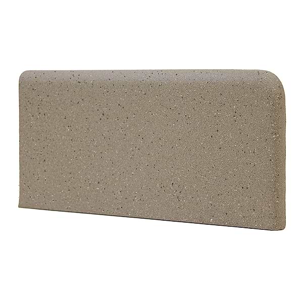 Elemental Gray 4x8 Ceramic Quarry Tile Left Bullnose Corner (12 per box)