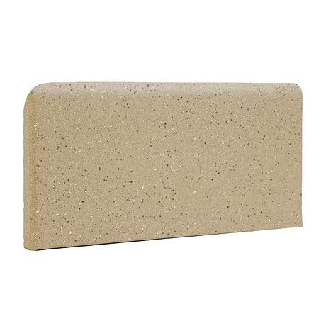 Elemental Beige 4x8 Ceramic Quarry Tile Right Bullnose Corner (12 per box)