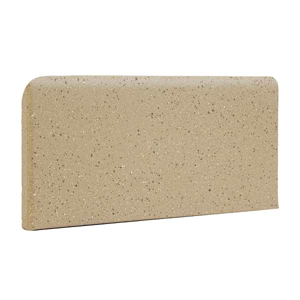 Elemental Beige 4x8 Ceramic Quarry Tile Right Bullnose Corner (12 per box)