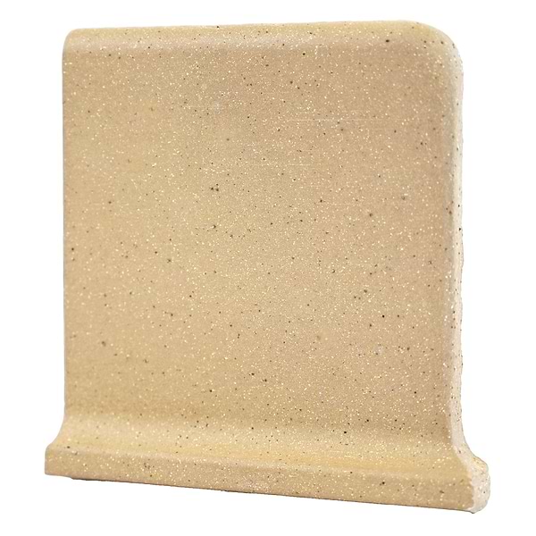 Elemental Beige 6x6 Ceramic Quarry Tile Cove Base Left Outside Corner (14 per box)
