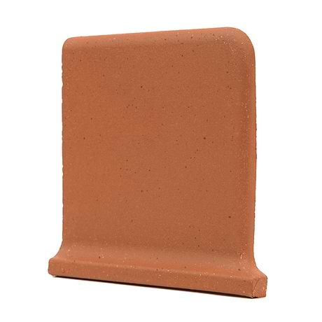 Elemental Red 6x6 Ceramic Quarry Tile Cove Base Left Outside Corner (14 per box)