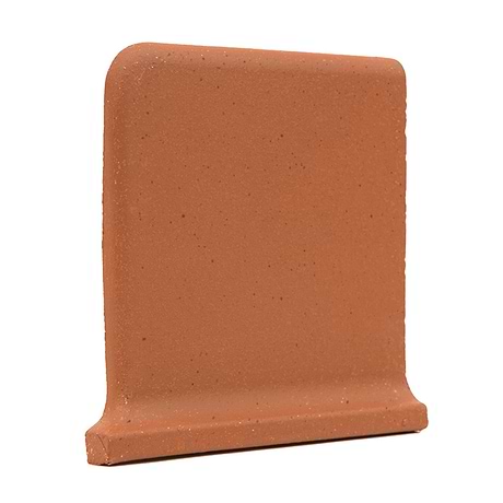 Elemental Red 6x6 Ceramic Quarry Tile Cove Base Right Outside Corner (14 per box)