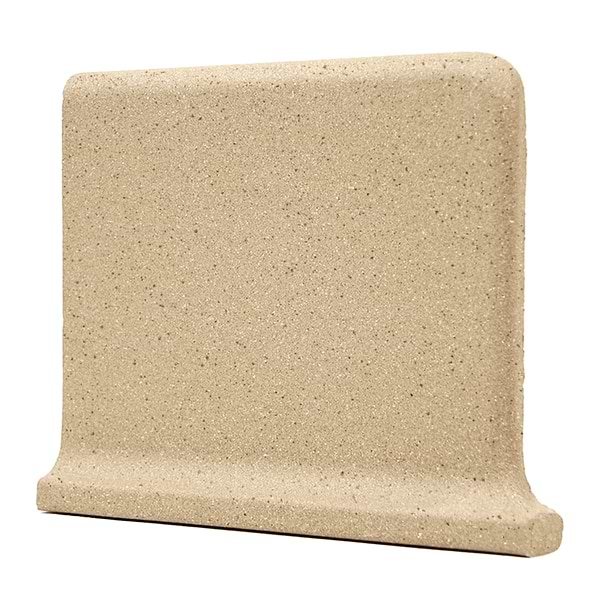 Elemental Beige 6x8 Ceramic Quarry Tile Cove Base Left Outside Corner (14 per box)