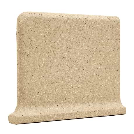 Elemental Beige 6x8 Ceramic Quarry Tile Cove Base Right Outside Corner (14 per box)