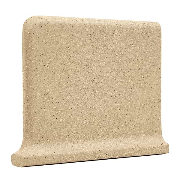 Elemental Beige 6x8 Ceramic Quarry Tile Cove Base Right Outside Corner (14 per box)
