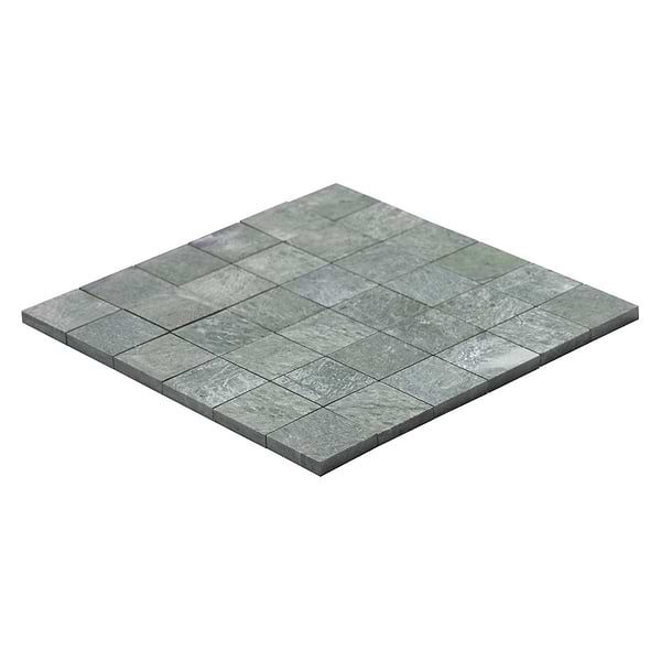 Tia Verde Green 2x2 Honed Marble Mosaic Tile