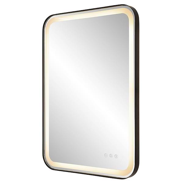 Liba Satin Black 22x32" Rectangle LED Mirror