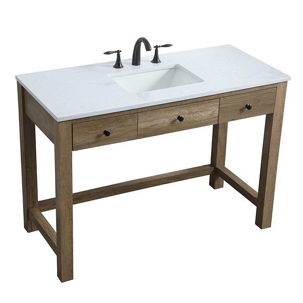 Murray Blonde Oak 48" Single Vanity with White Cultured Marble Top