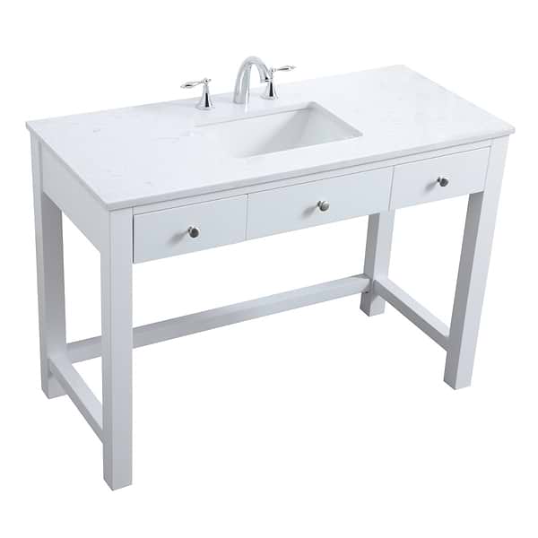 Murray White 48" Single Vanity with White Cultured Marble Top