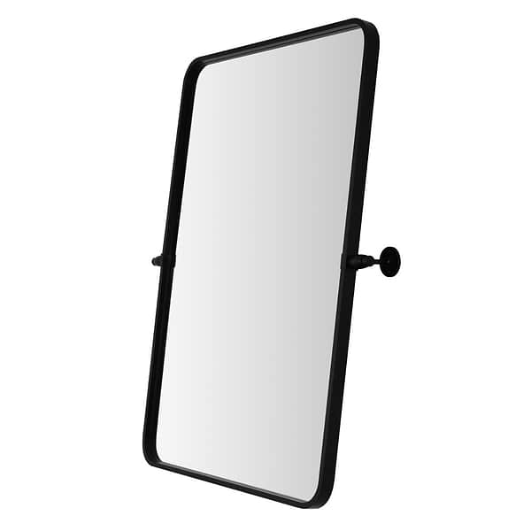 Liora Matte Black 24x32" Rectangle Tilt Mirror