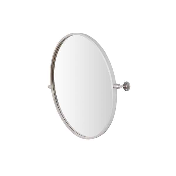 Liora Silver 24" Round Tilt Mirror