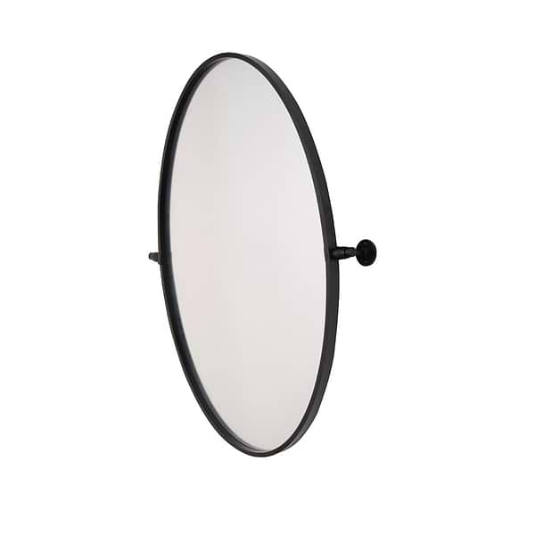Liora Matte Black 21x32" Oval Tilt Mirror