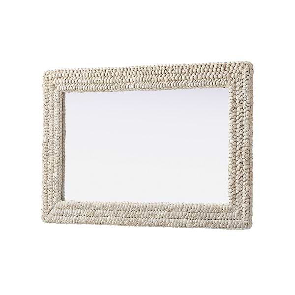 Marlis Ivory Corn Husk 24x36" Rectangle Mirror