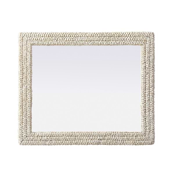 Marlis Ivory Corn Husk 30x36" Rectangle Mirror