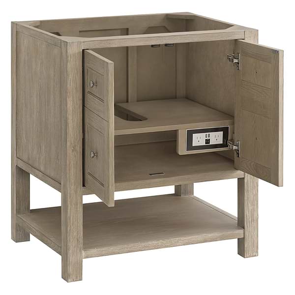 James Martin Vanities Breckenridge Whitewashed Oak 30" Single Vanity without Top