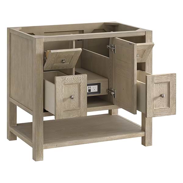 James Martin Vanities Breckenridge Whitewashed Oak 36" Single Vanity without Top