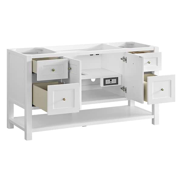 James Martin Vanities Breckenridge Bright White 60" Single Vanity without Top