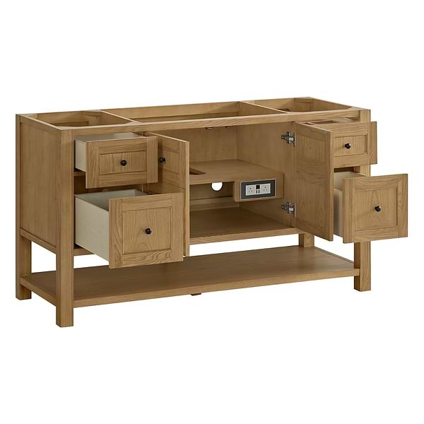 James Martin Vanities Breckenridge Light Natural Oak 60" Single Vanity without Top