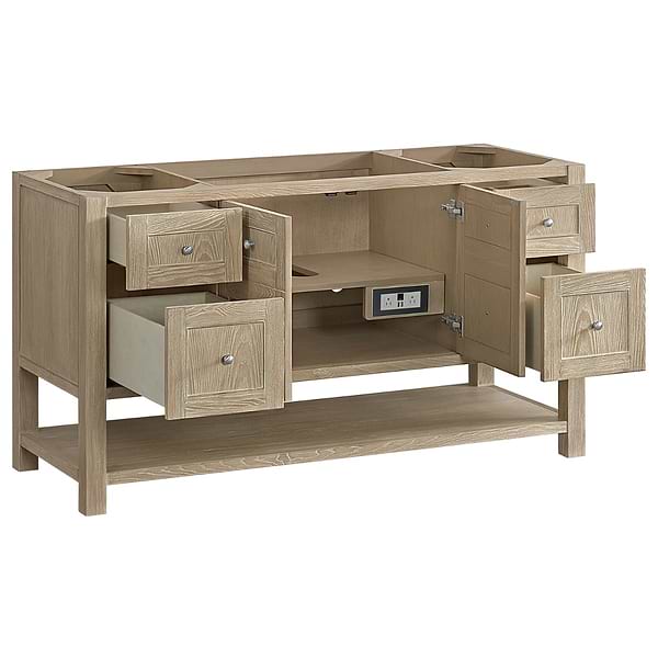 James Martin Vanities Breckenridge Whitewashed Oak 60" Single Vanity without Top