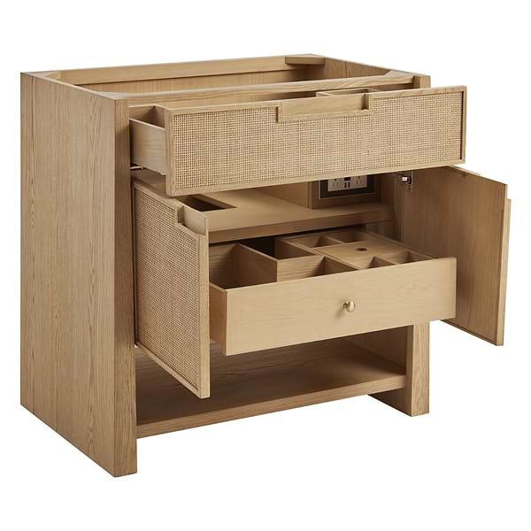 James Martin Vanities Solene Seaside Oak 36" Single Vanity without Top