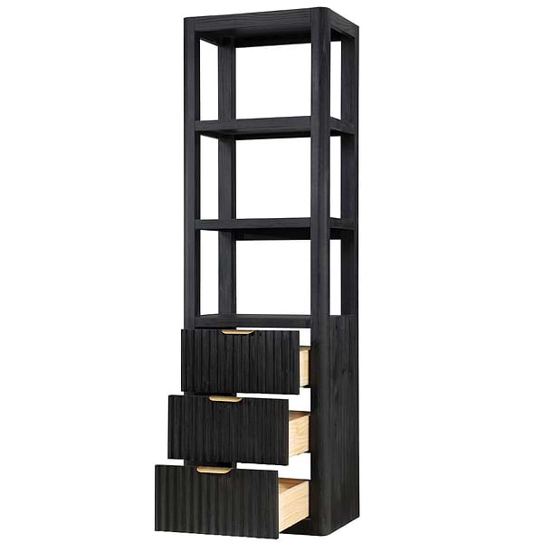 Solara Black Oak  22" Linen Cabinet