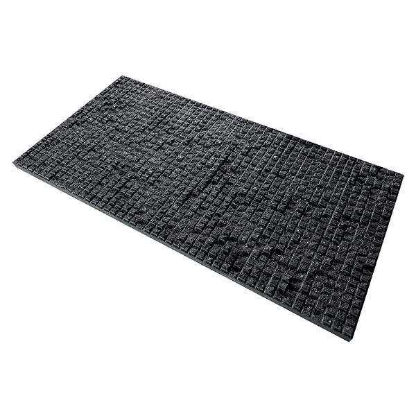 Rakestone Carved Cube Noir Black 12x24 3D Honed Basalt Stone Tile