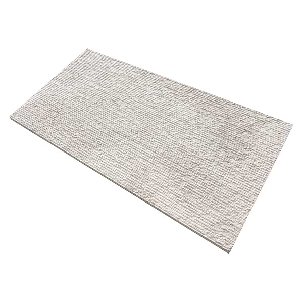 Rakestone Carved Comb Wooden Beige 12x24 Textured Honed Limestone Stone Tile