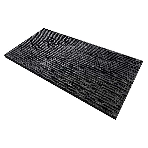 Rakestone Carved Split Noir Black 12x24 Textured Honed Basalt Stone Tile