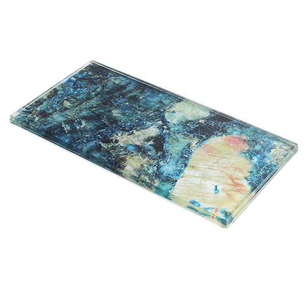 Gem Azul Blue 4x9 Polished Glass Tile