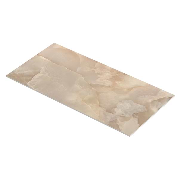 Harmonyx Champagne Beige 24x48 Onyx Look Polished Porcelain Tile