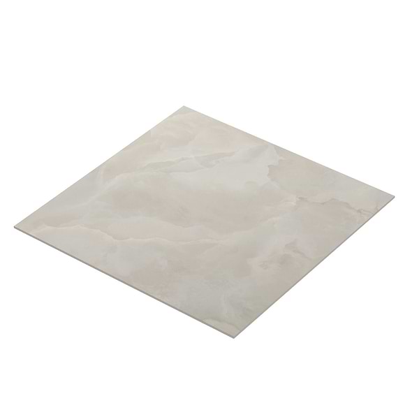 Harmonyx Vanilla White 48x48 Onyx Look Satin Porcelain Tile