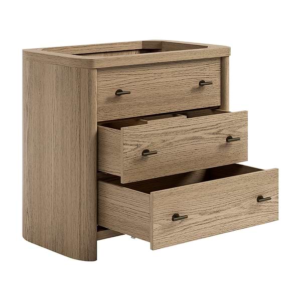 TileBar Studio Vanities Callum Natural Ash 36" Single Vanity without Top