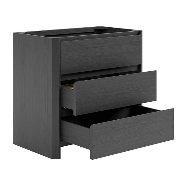Dalton Ebony Oak 36" Single Vanity without Top by TileBar Studio Vanities, View 7, open zoomed image