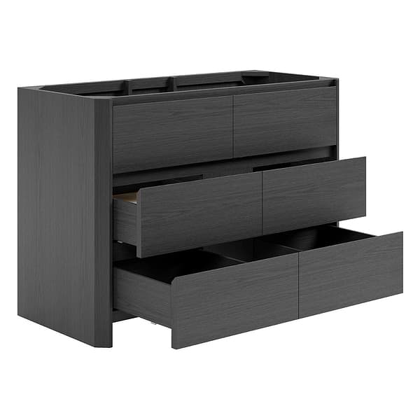 Dalton Ebony Oak 48" Single Vanity without Top by TileBar Studio Vanities, View 7, open zoomed image