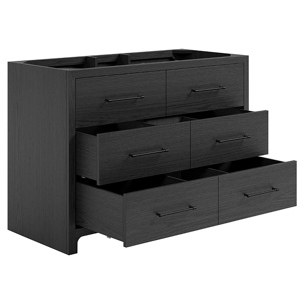 TileBar Studio Vanities Edison Ebony Oak 48" Single Vanity without Top