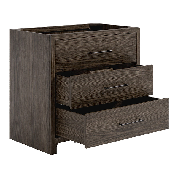 TileBar Studio Vanities Edison Espresso Oak 36" Single Vanity without Top
