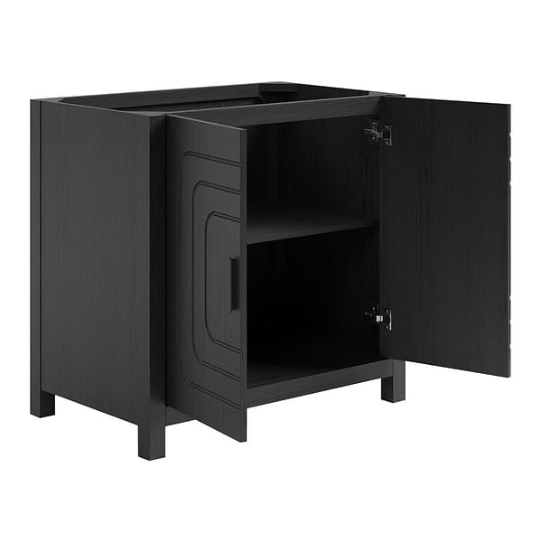Emett Ebony Oak 36" Single Vanity without Top by TileBar Studio Vanities, View 7, open zoomed image