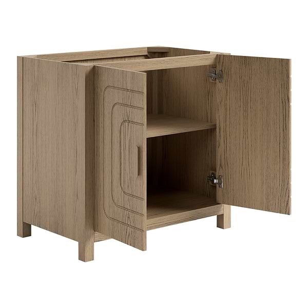 Emett Medium Ash 36" Single Vanity without Top by TileBar Studio Vanities, View 7, open zoomed image
